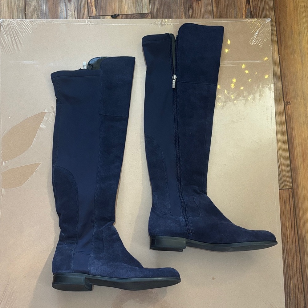 Franco Sarto Navy Over the Knee Boots Navy suede 8.5